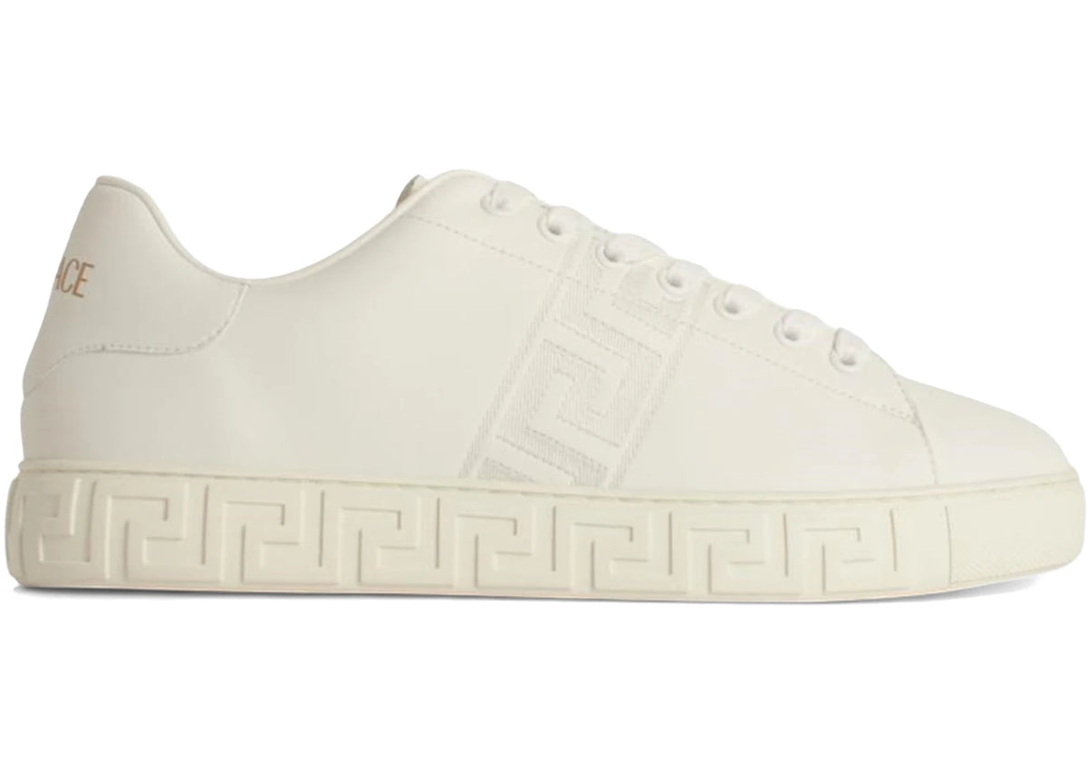 Versace Embroidered Greca White