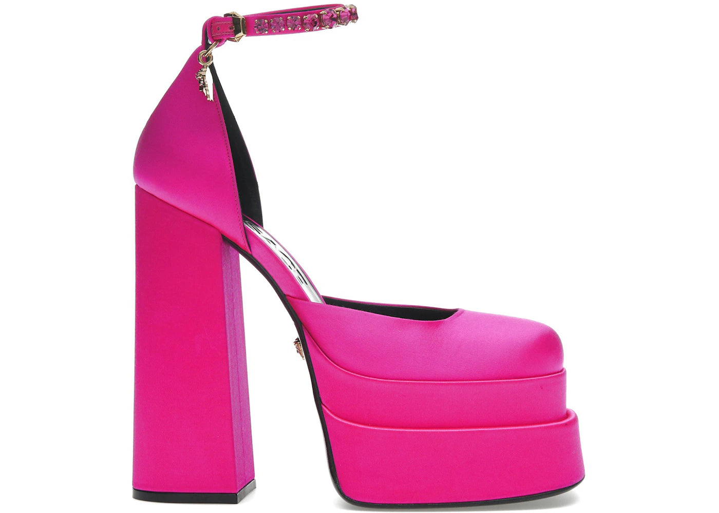 Versace Medusa Aevitas 155mm Platform Pumps Deep Fuschia