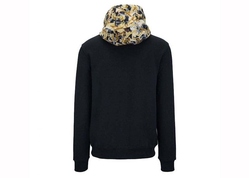Versace Printed Hood Sweatshirt Black/Yellow
