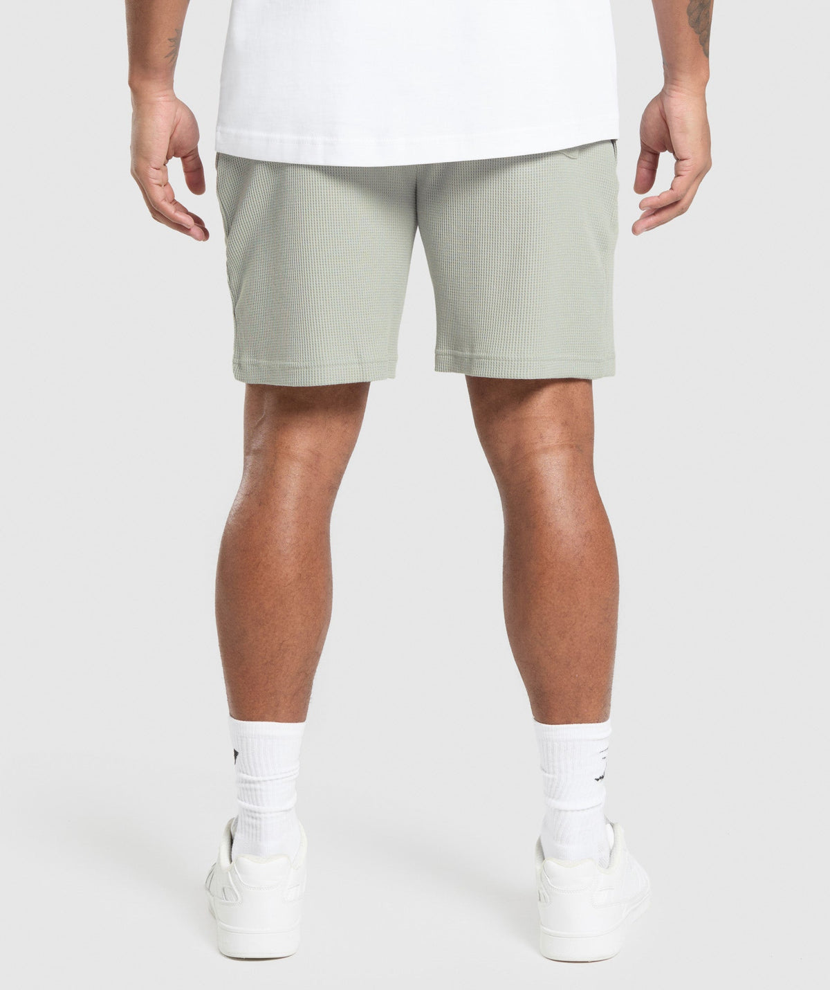 Gymshark Waffle Shorts Stone Grey