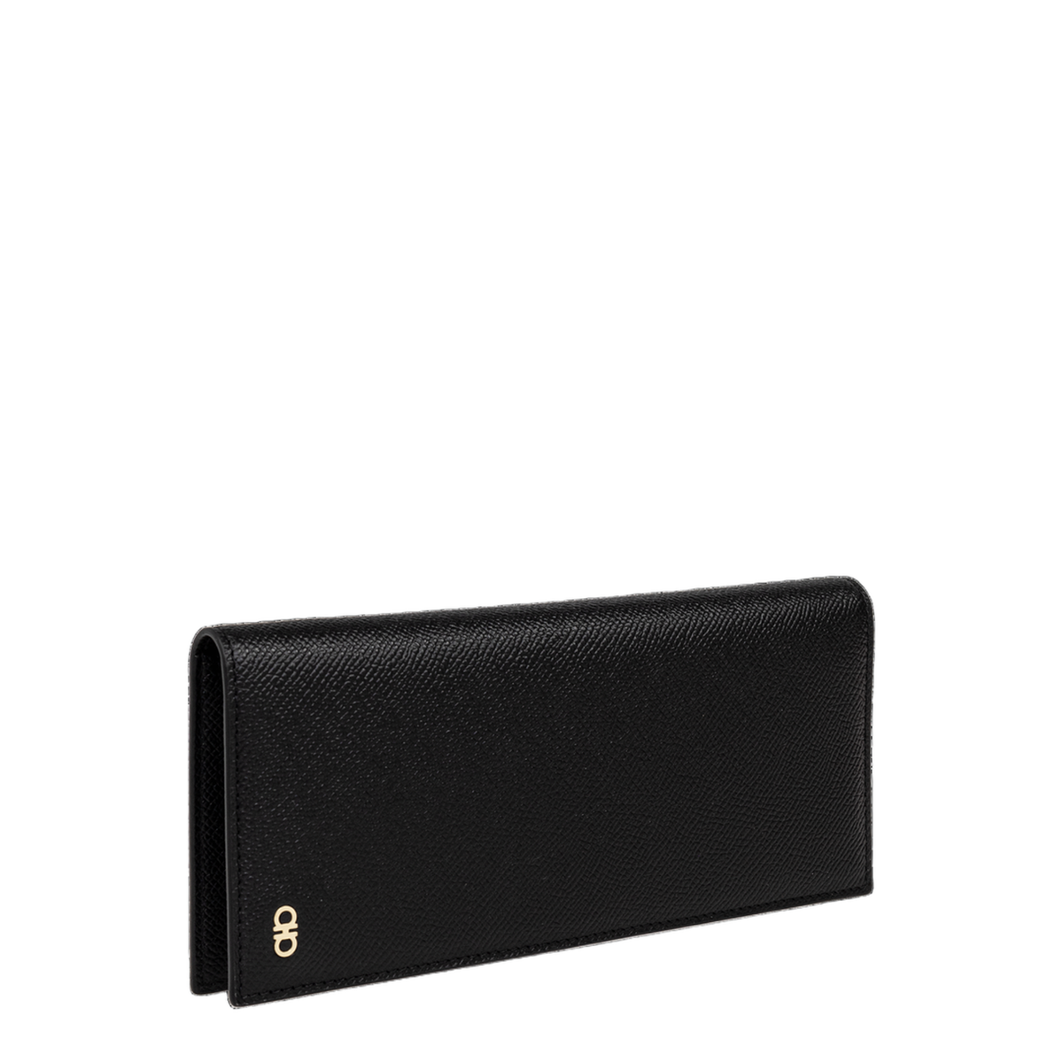 Gancini Leather Wallet - Black