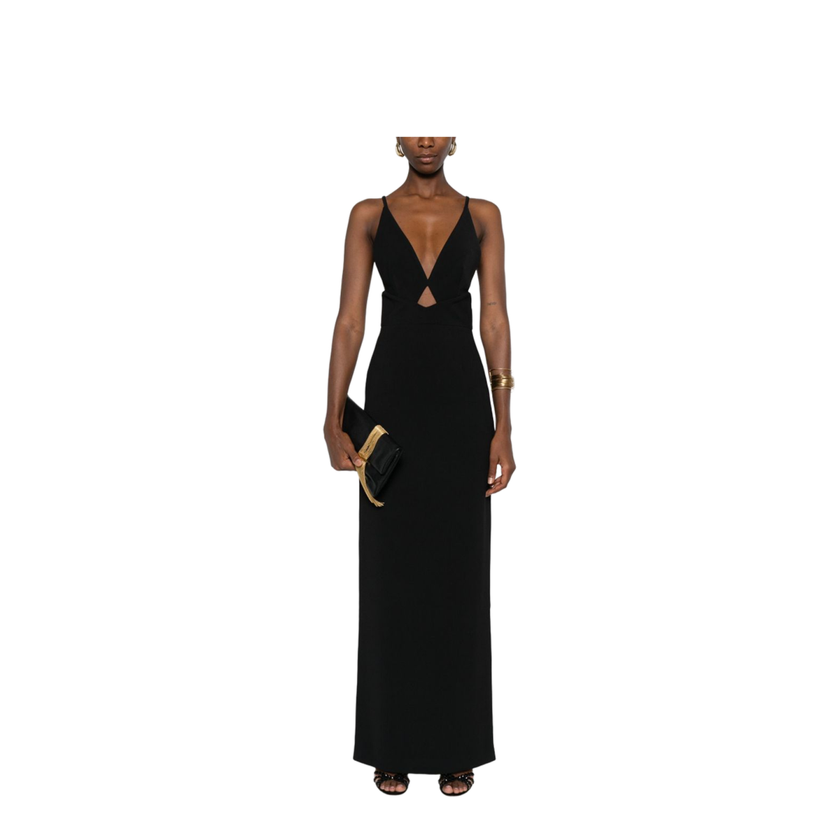 Cross-Back Straps Maxi Dress