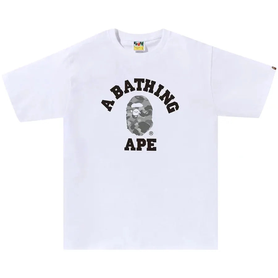 BAPE Digital Camo College T-Shirt - White