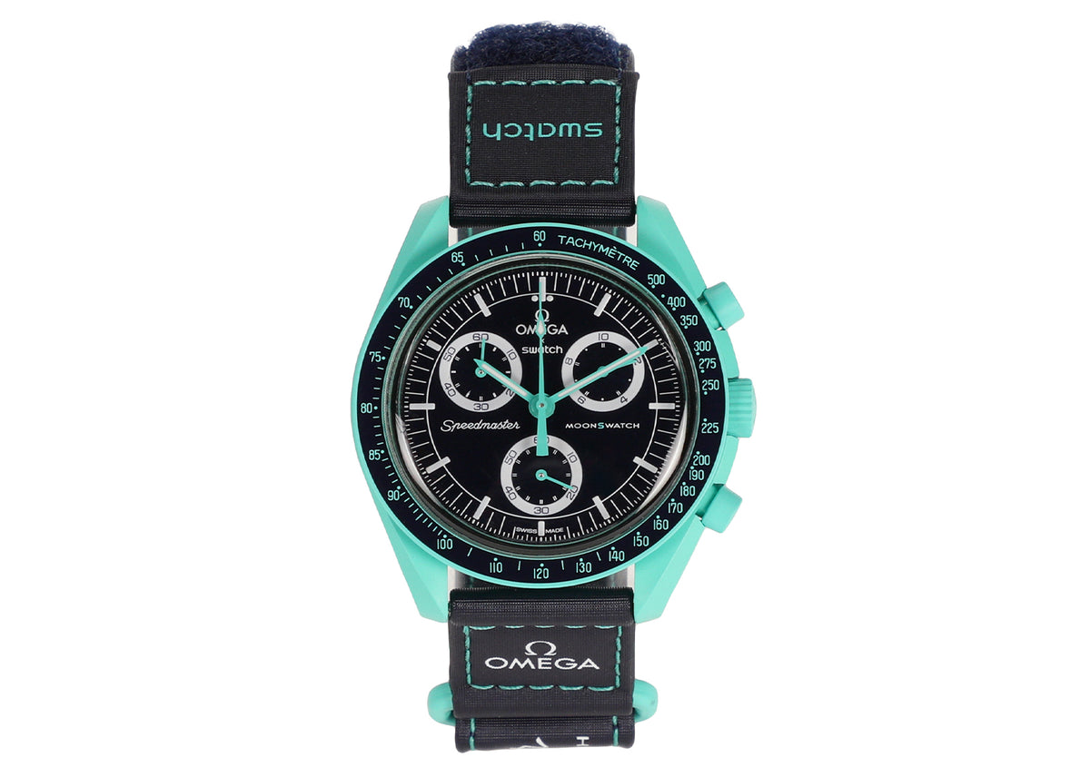 Swatch x Omega Bioceramic Moonswatch Mission On Earth Polar Lights SO33L103