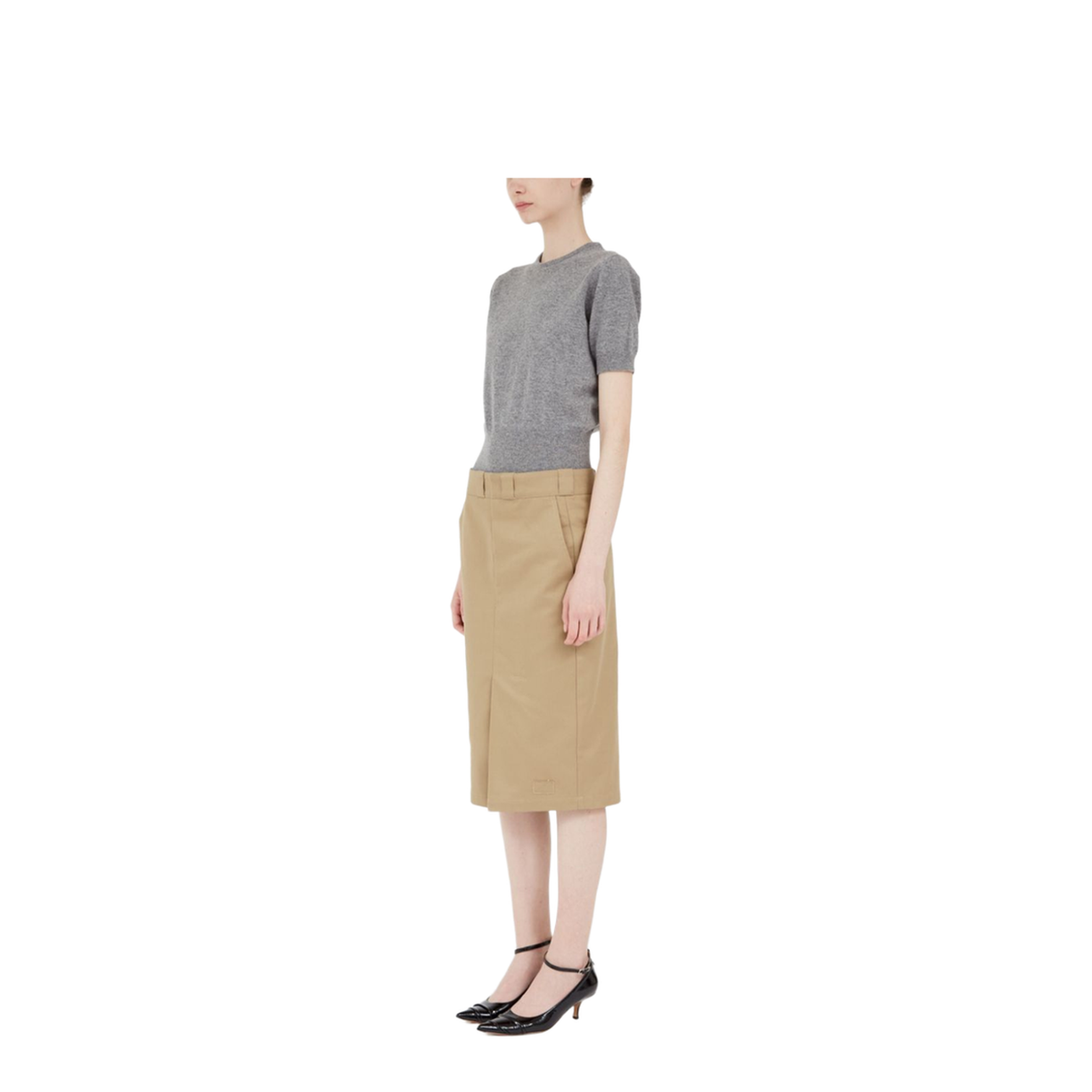 Skater Chino Midi Skirt