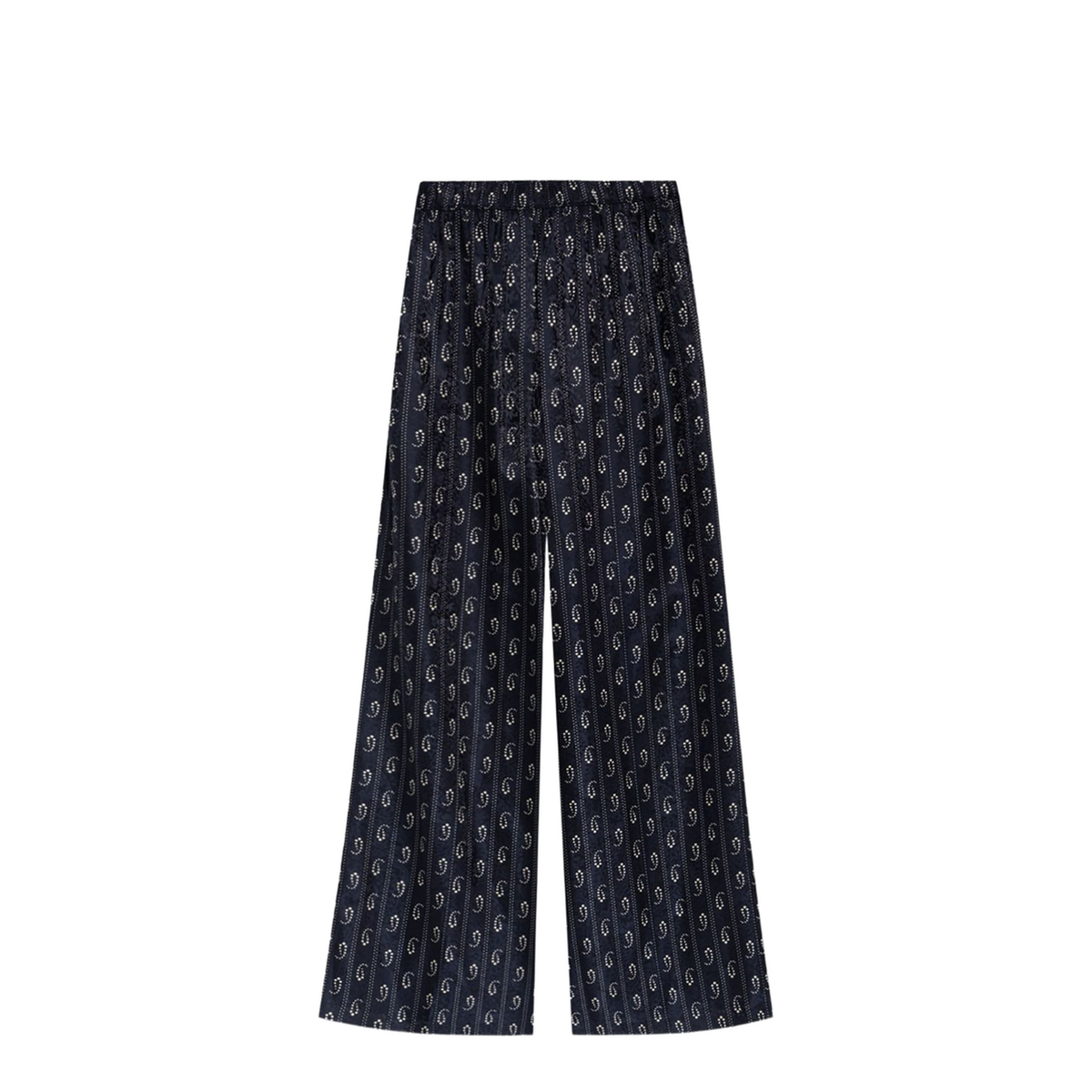 Paisley-Print Straight-Leg Trousers