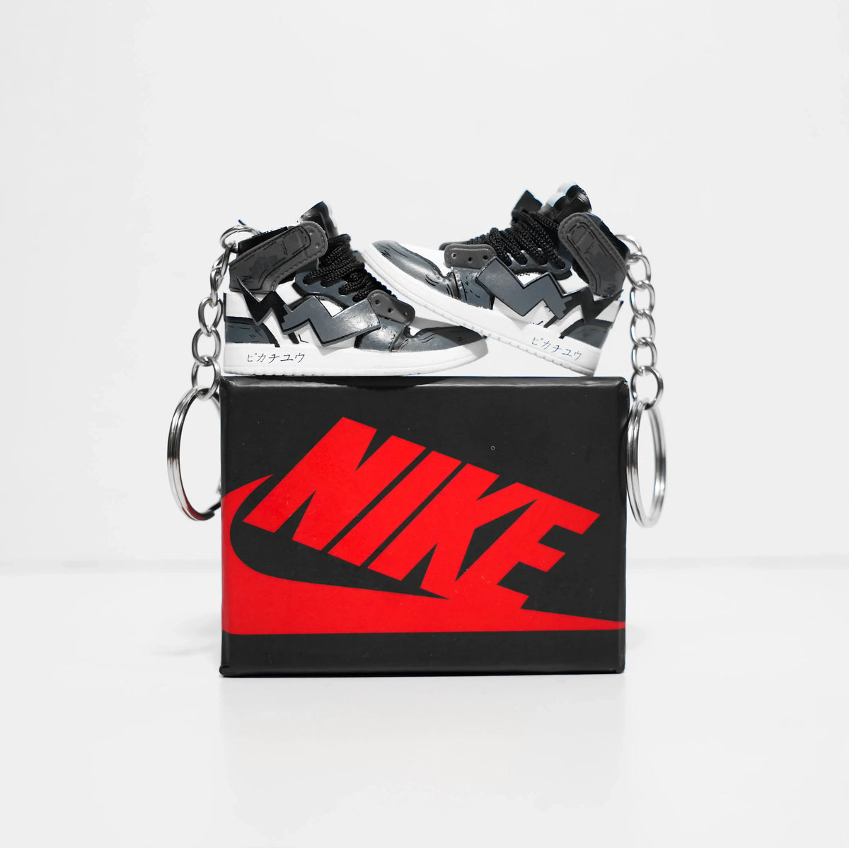 3D Sneaker Keychain With Box - Black Pikachu Pokemon Inspired