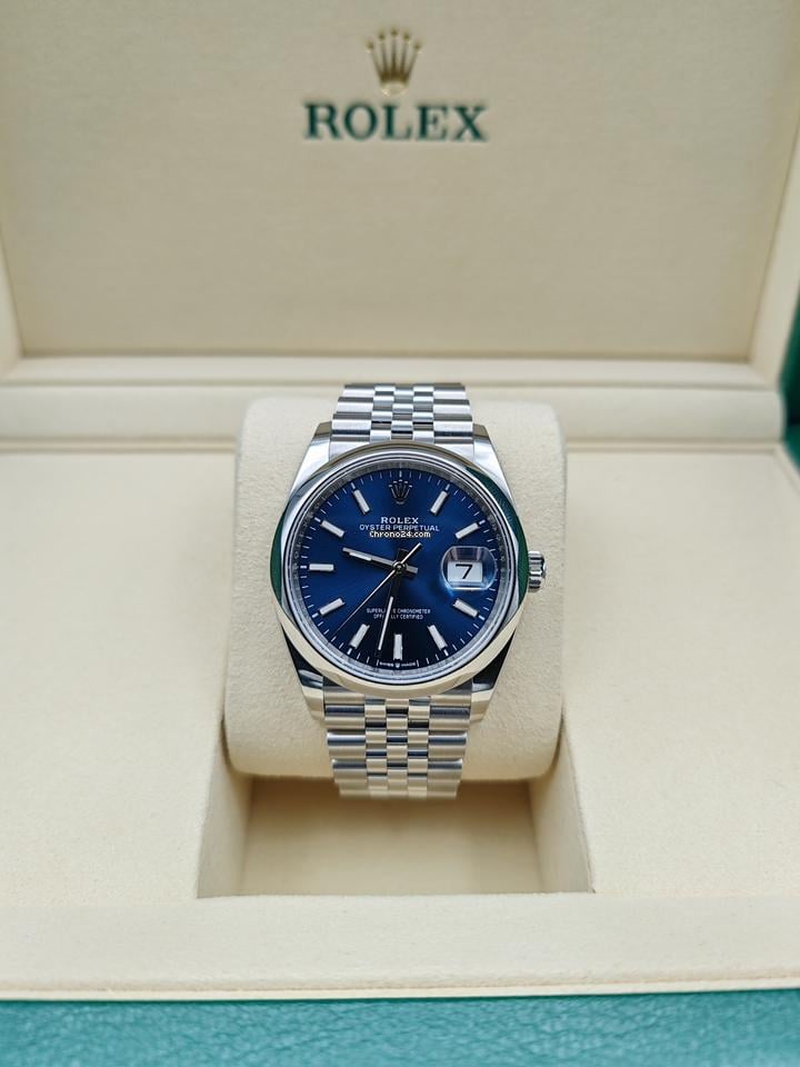 Rolex | Datejust | Rolex Datejust 36 126200 Blue Dial Jubilee New 2025 Full Set | Steel | 36 mm | Steel | Blue | Automatic