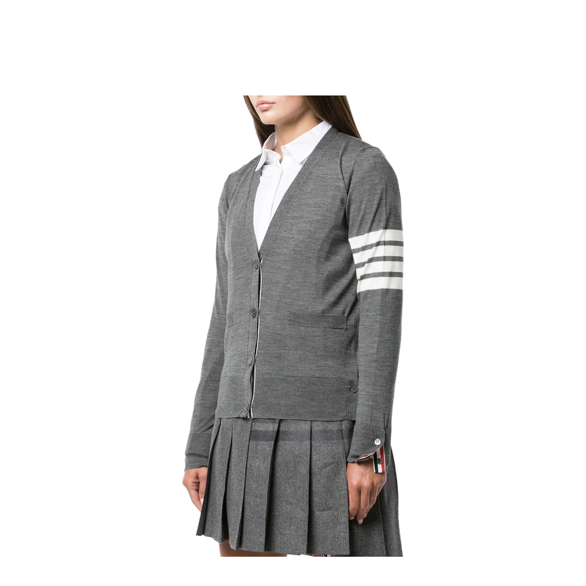 4 Bar Merino Wool Cardigan