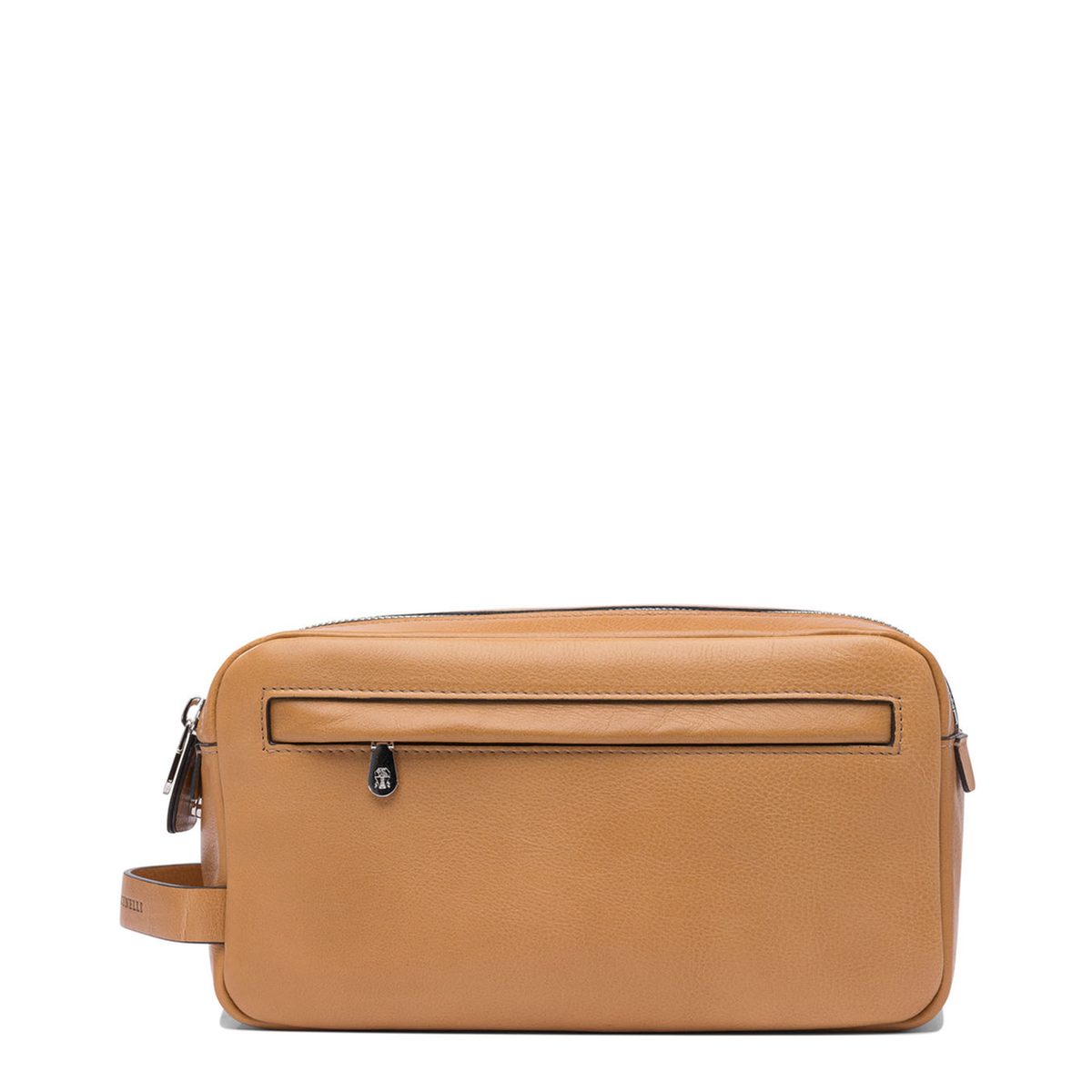 Beauty Case with Double Zipper in Natural