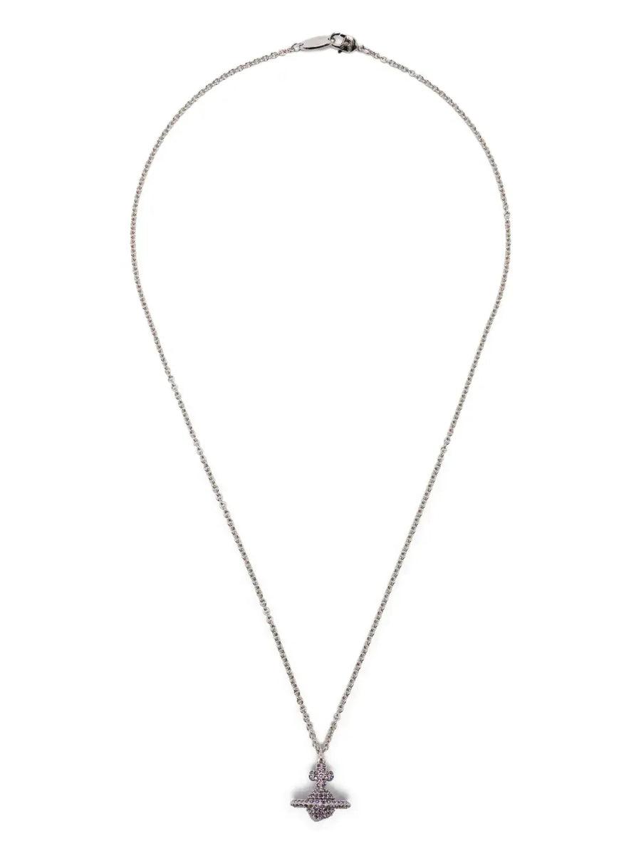 crystal-embellished orb necklace