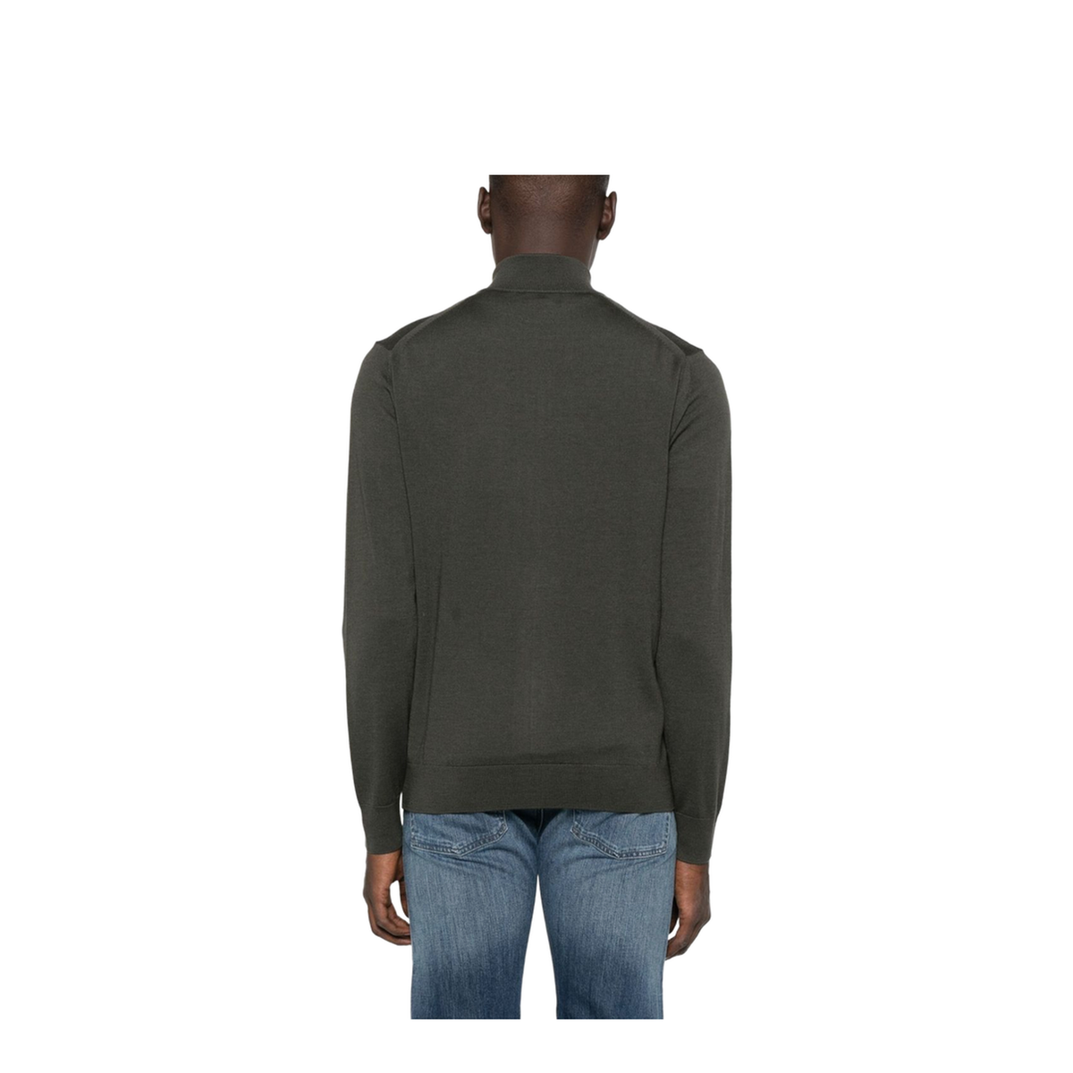 High Neck Zip Fastening Sweater