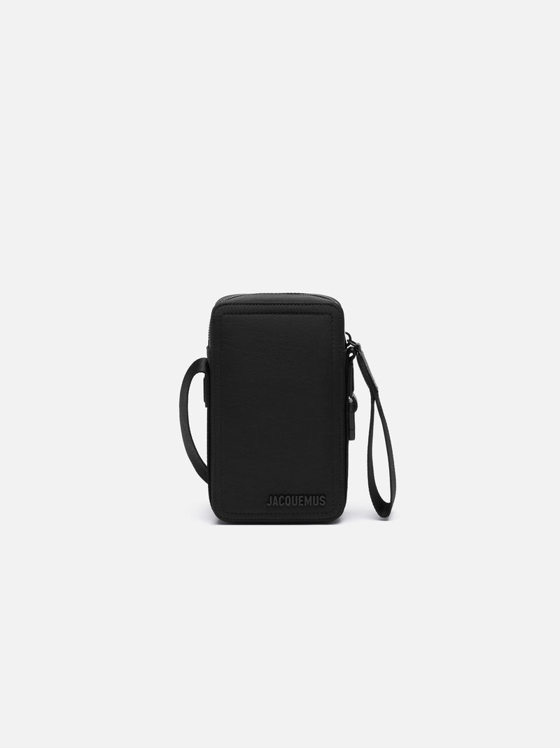 Jacquemus The Vertical Cuerda Rectangular Nylon Bag Black