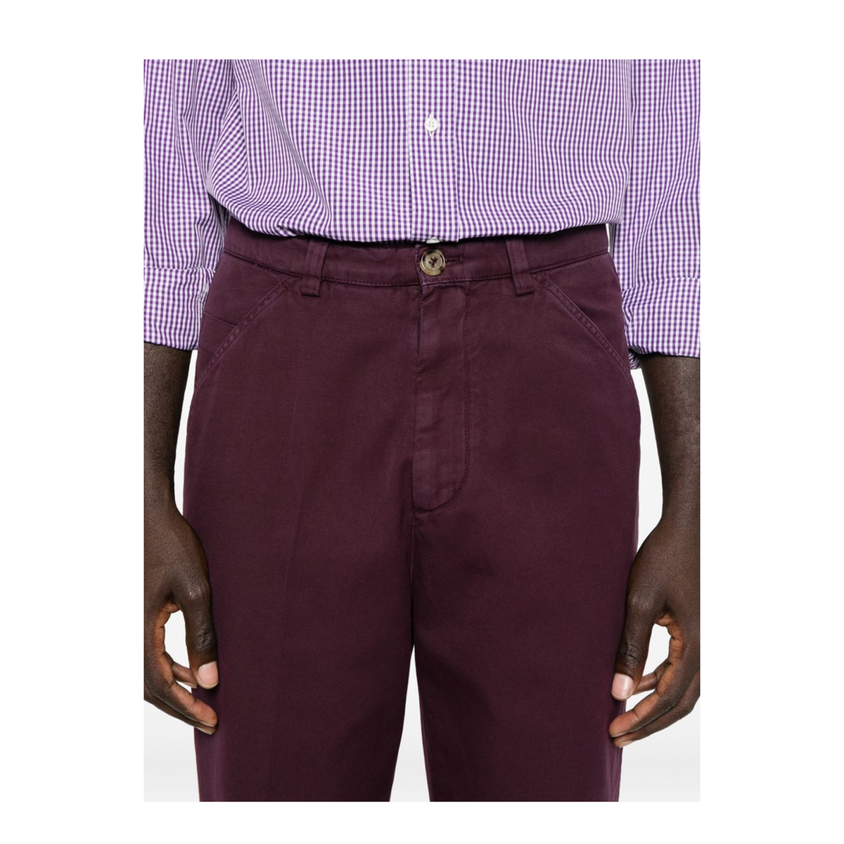 Cotton Trousers - Purple