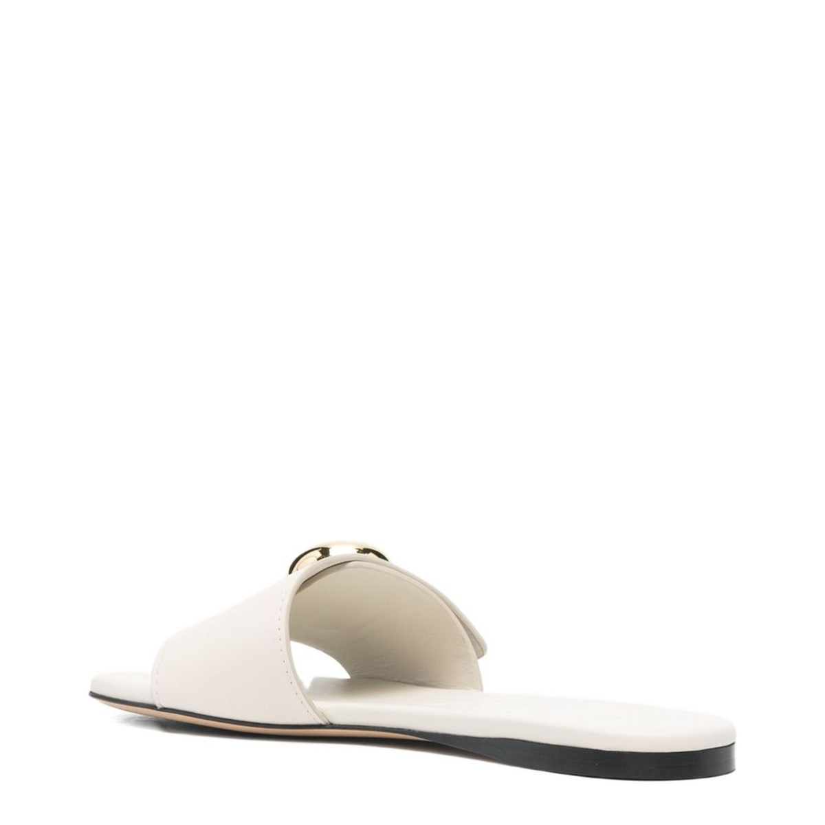 Pebble Slide in Soft Calfskin White