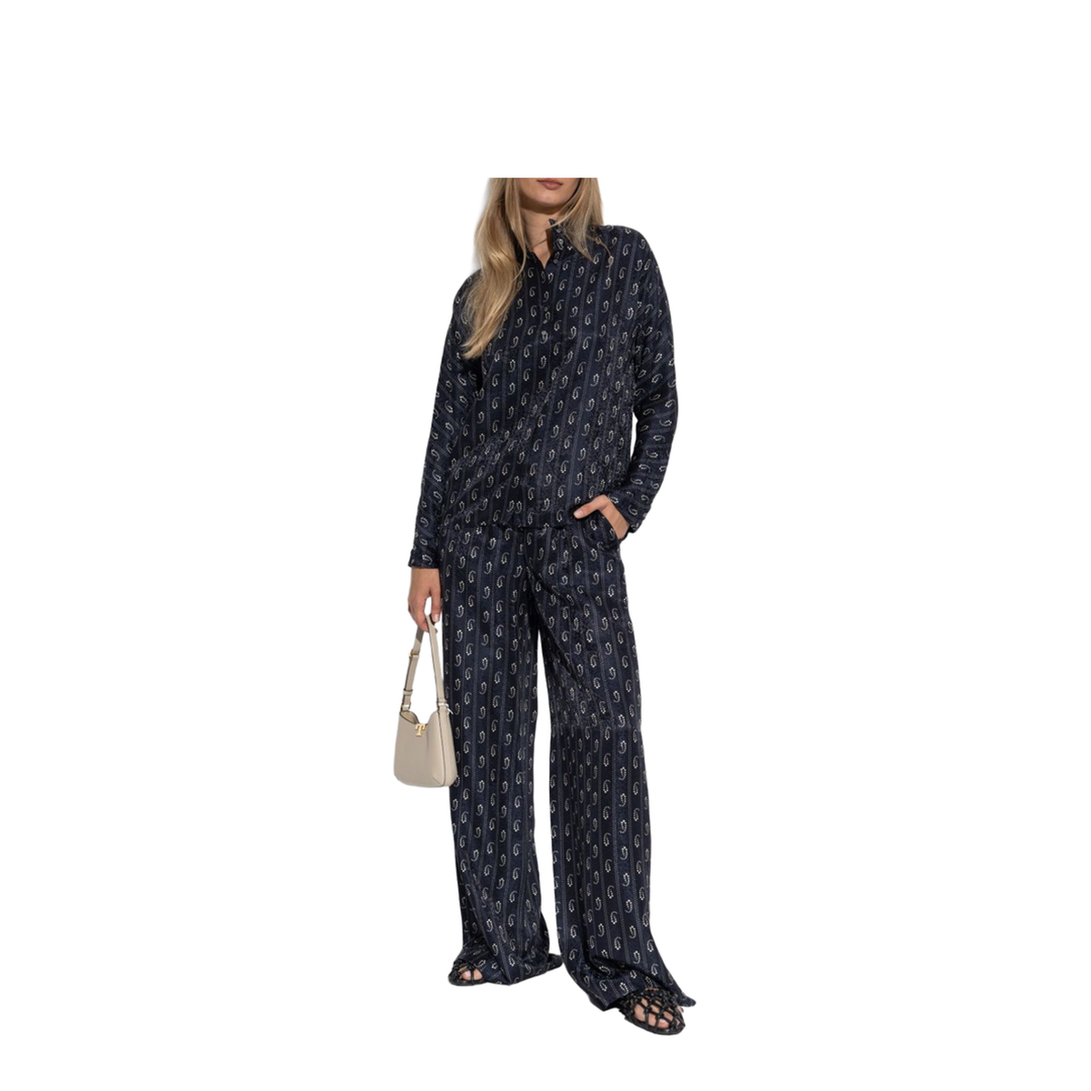 Paisley-Print Straight-Leg Trousers