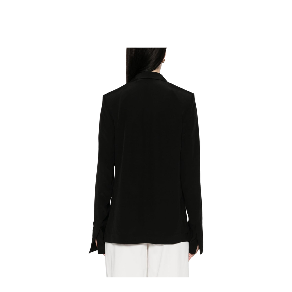 Black Convertible Neck Blazer