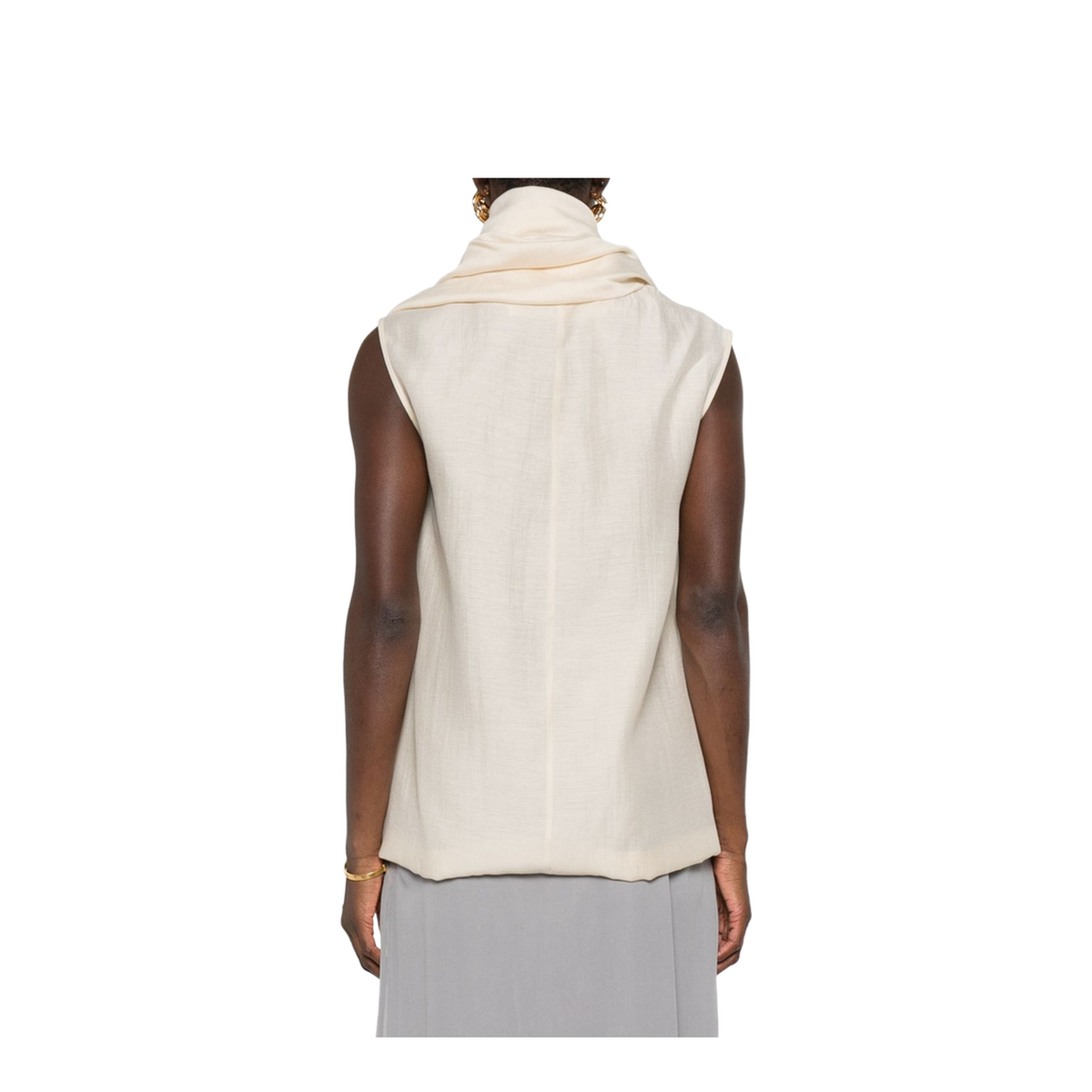 Ecru Scarf Blouse