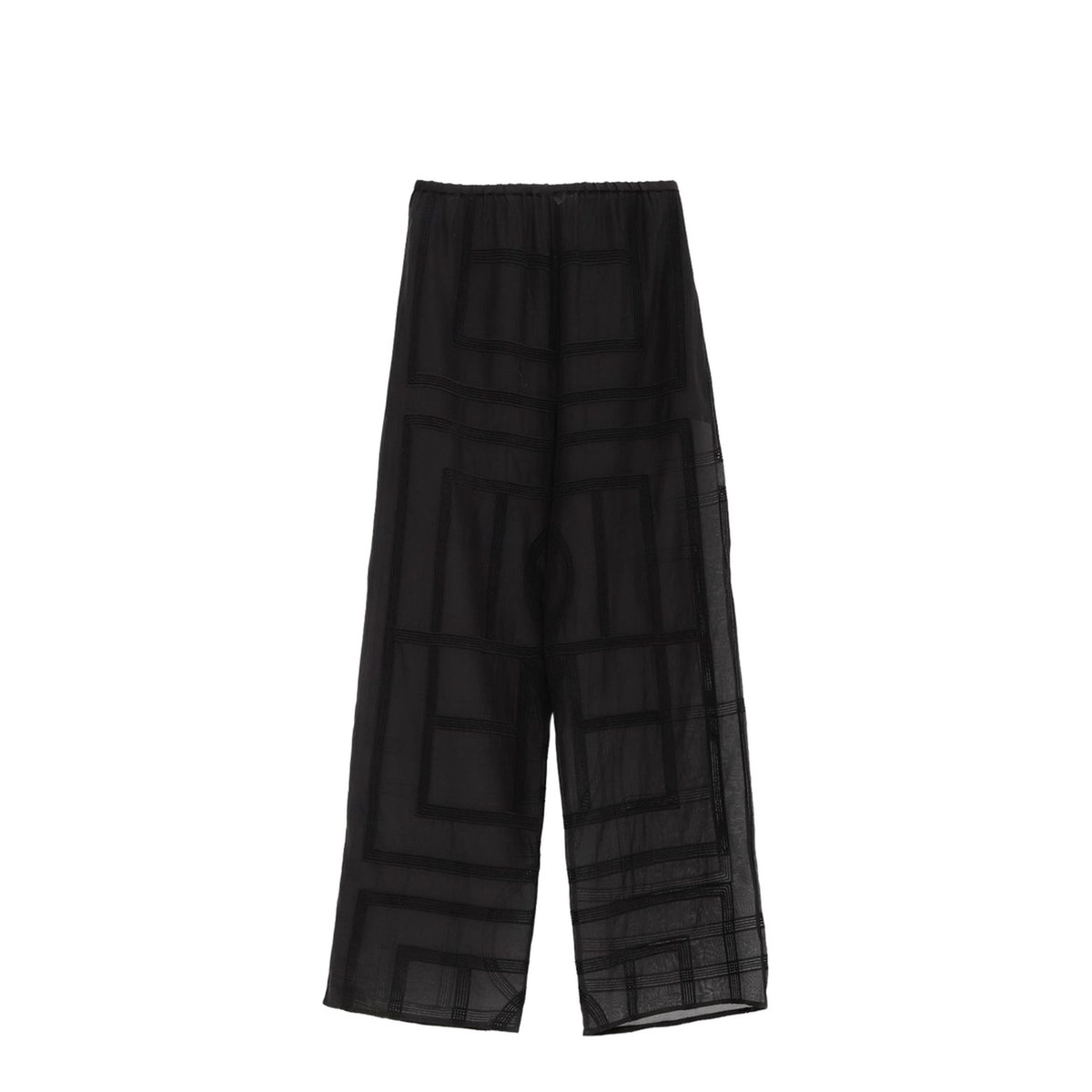 Black Geometric Pattern Elasticated Waistband