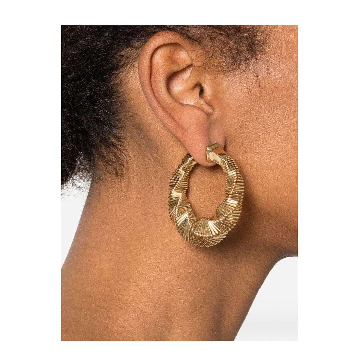 Square Spiral Small Hoops
