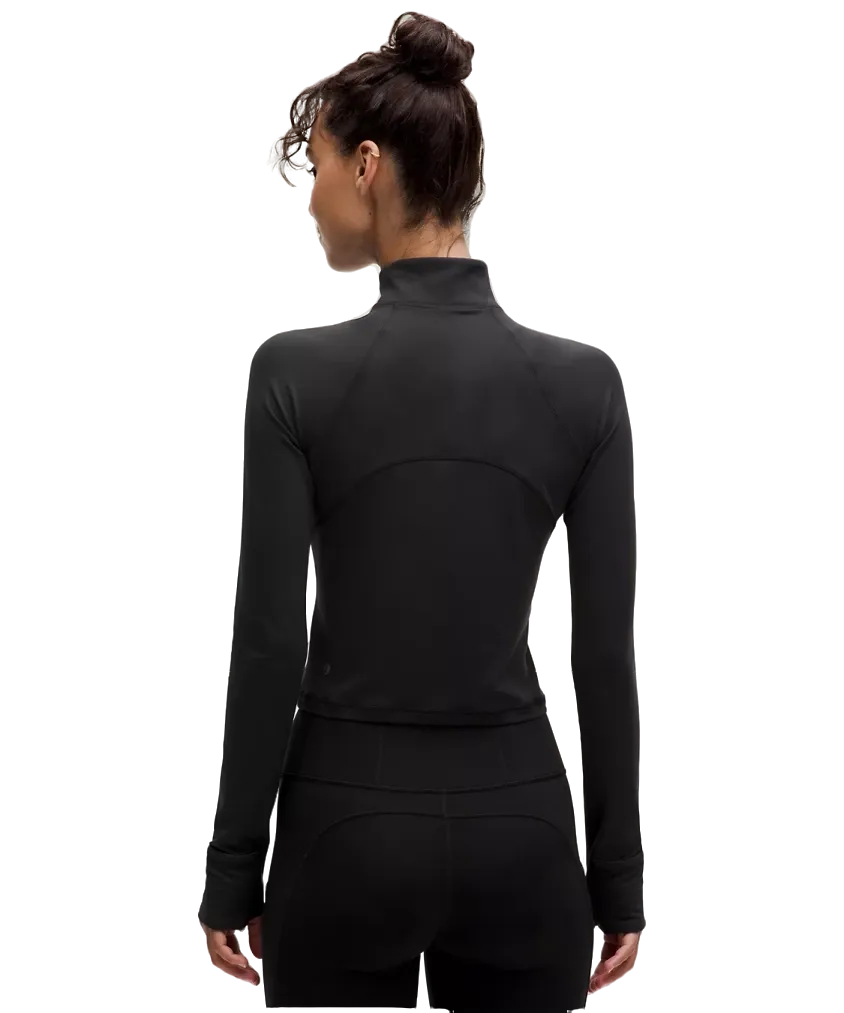 Lululemon It's Rulu Cropped Half Zip Updated Black