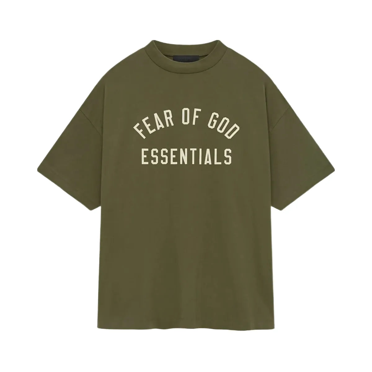 Essentials Fear Of God Essentials Jersey Crewneck T-Shirt Military