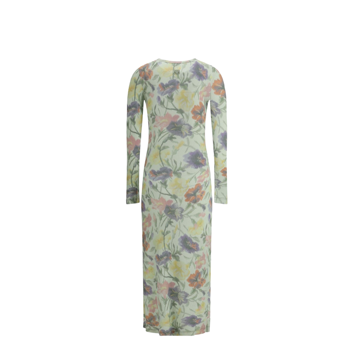 Dress in Silk and Cotton Multicolor