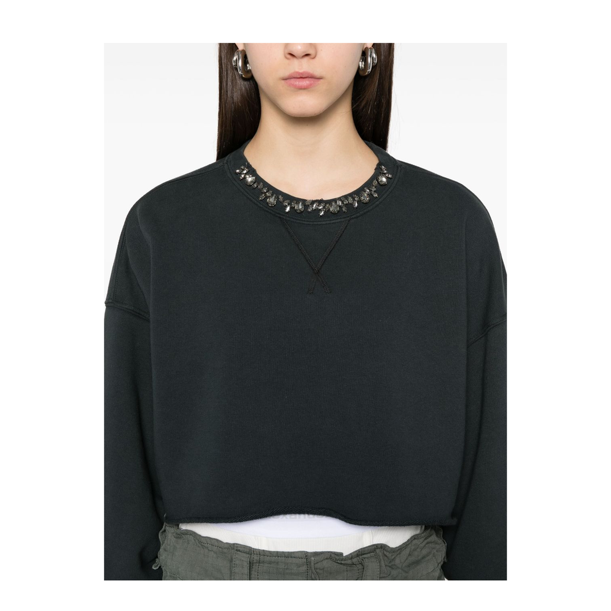 Organic Cotton Cropped Sweatshirt