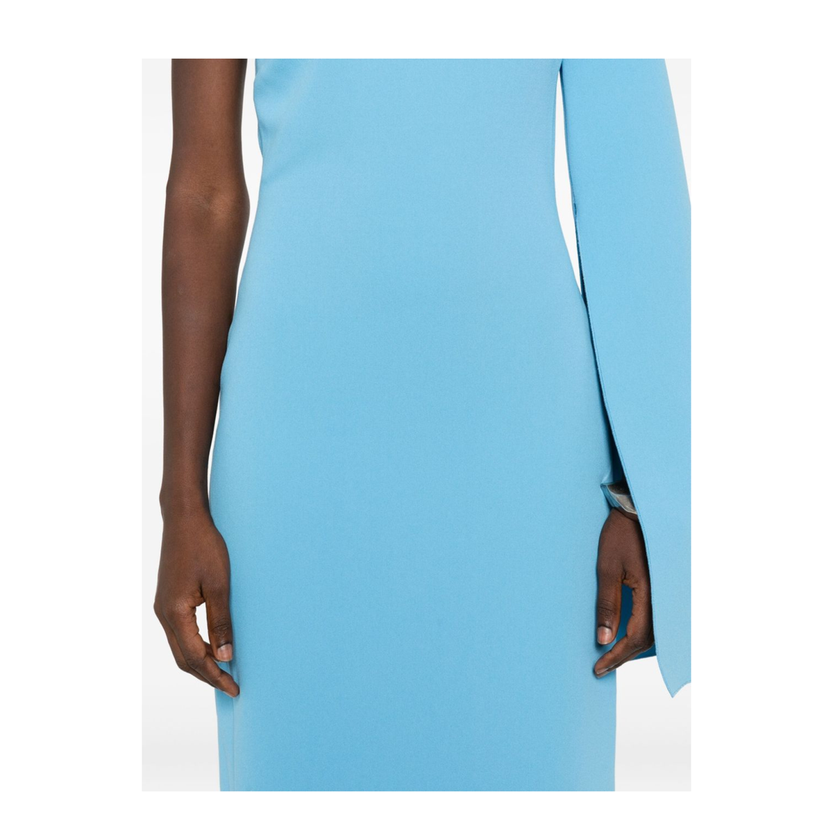 Light Blue One-Shoulder Maxi Dress