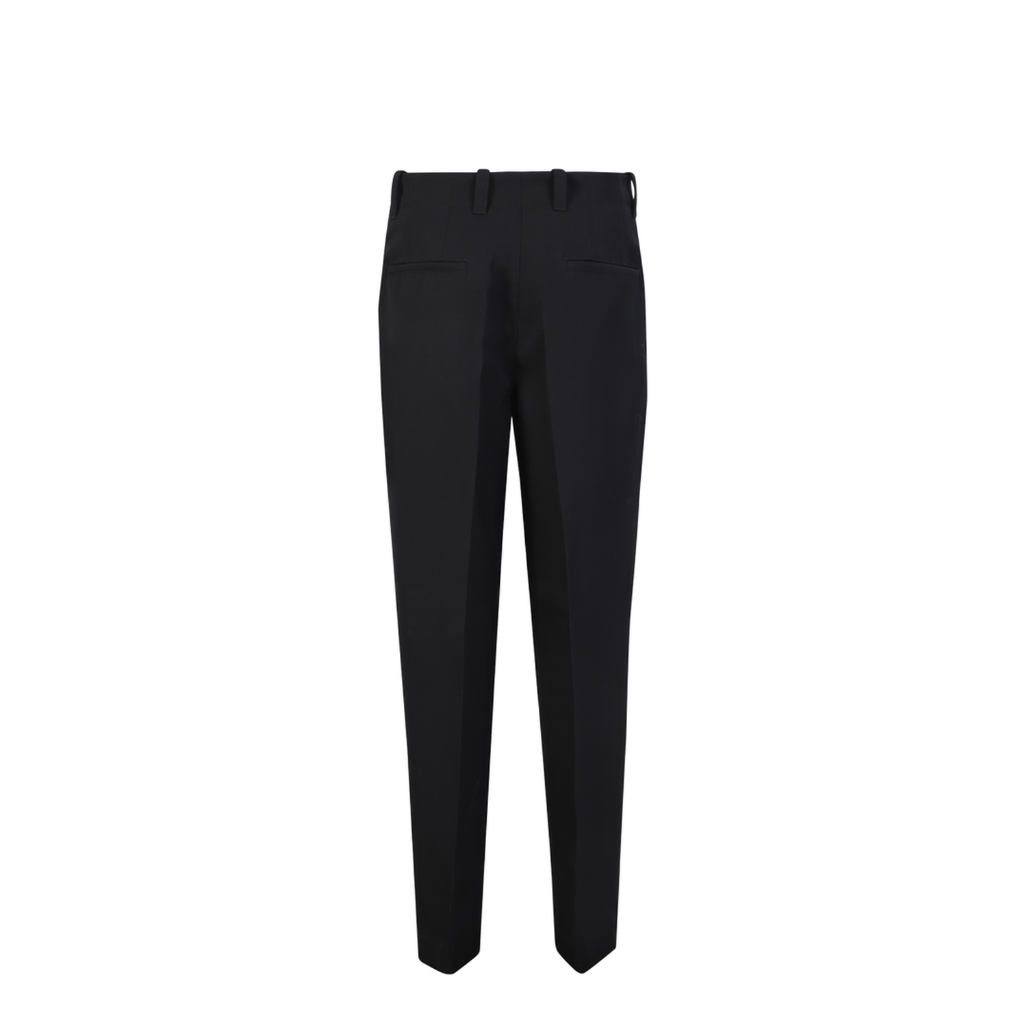 Adjustable drawstring waist. Tapered cut. Front zip closure. Side pockets