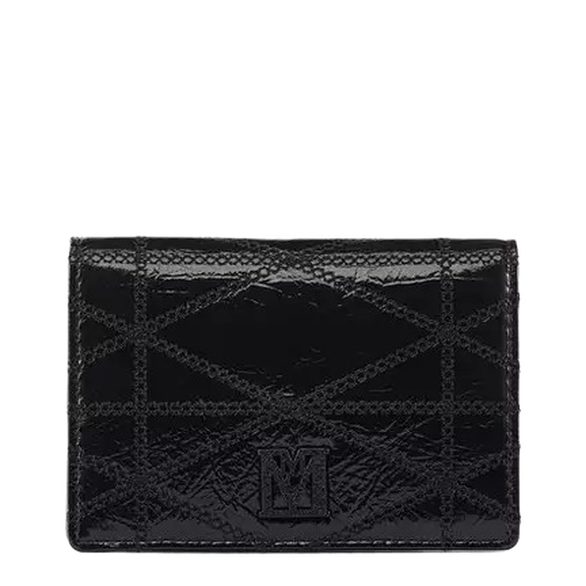 Travia Quilted Card Wallet in Crushed Leather