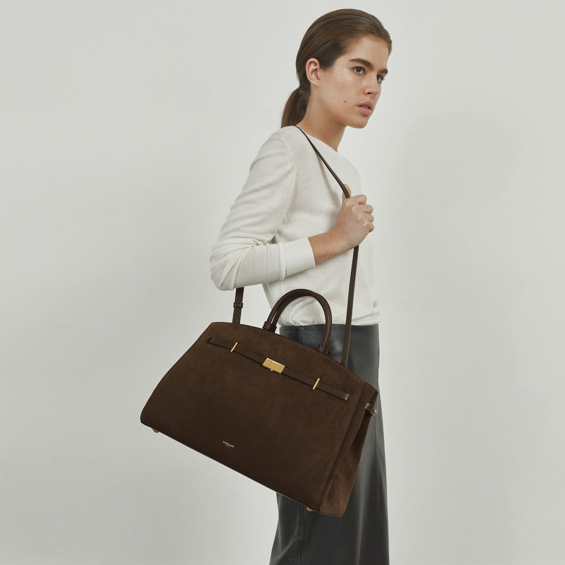 DeMellier The Hudson mocha suede & mocha smooth