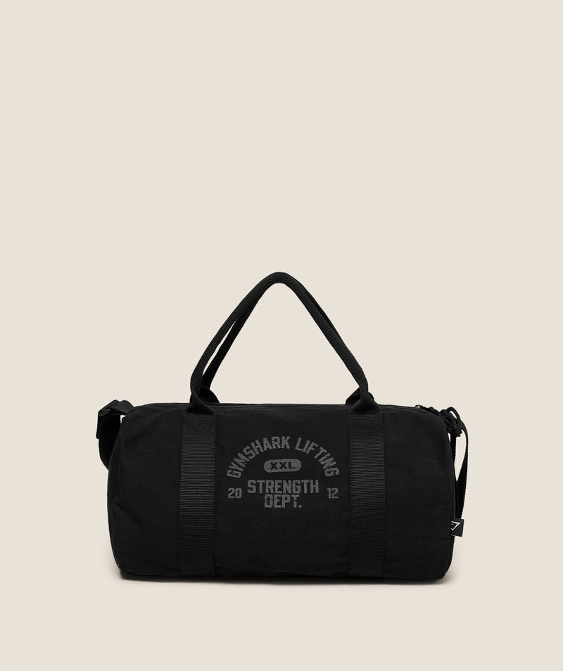 Gymshark Strength Dept Mini Canvas Duffle Bag Black