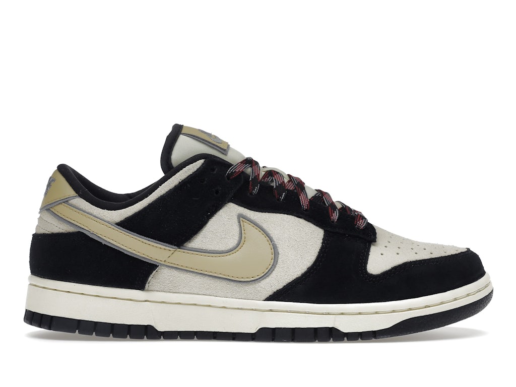 Nike Dunk Low Black Suede Gold Coconut