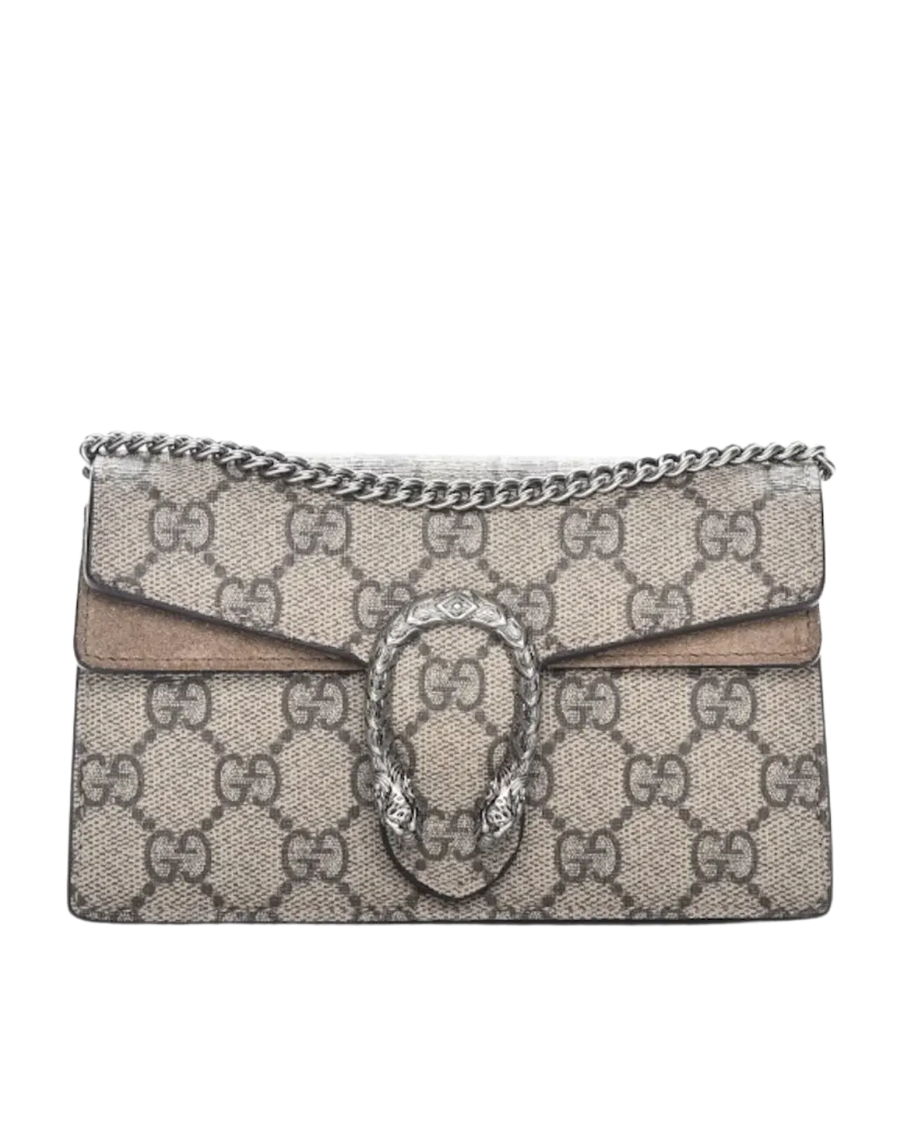 Gucci Dionysus Gg Supreme Super Mini Beige