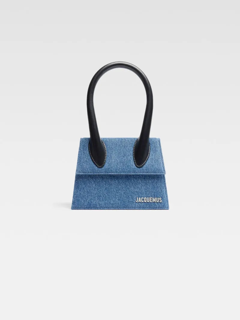 Jacquemus The Medium Chiquito Structured Denim Bag Blue