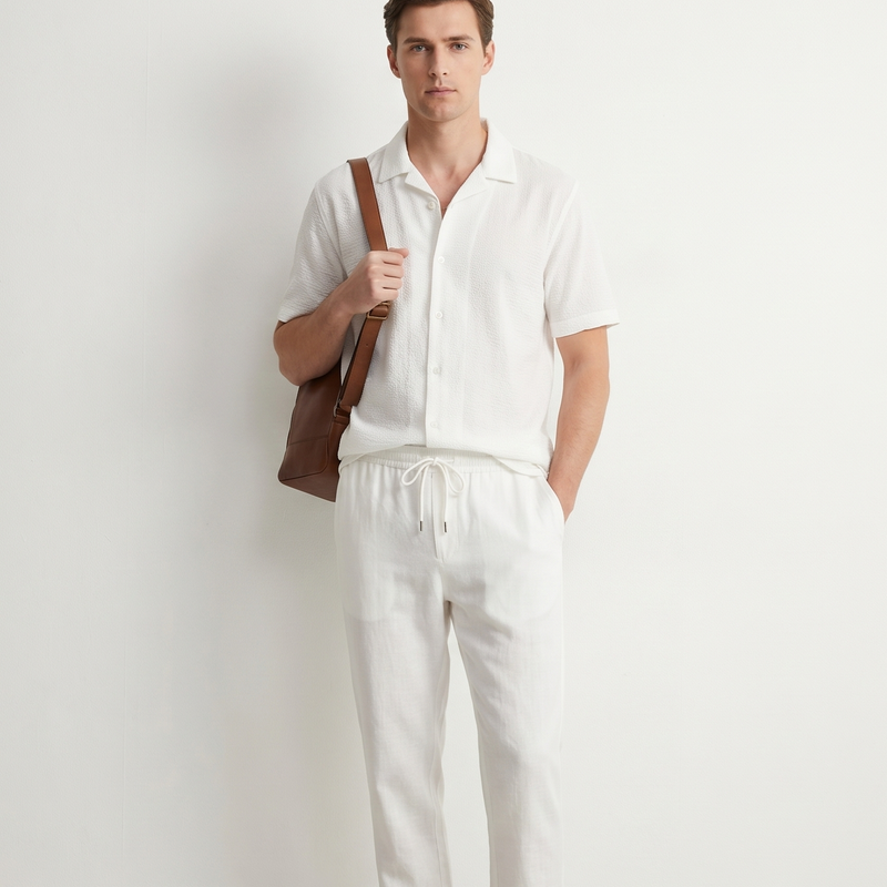 LINEN PANTS WHITE