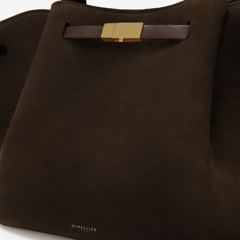 DeMellier The Midi New York mocha suede & mocha smooth