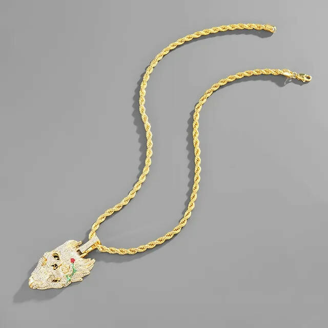 SKULL ICED OUT PENDANT