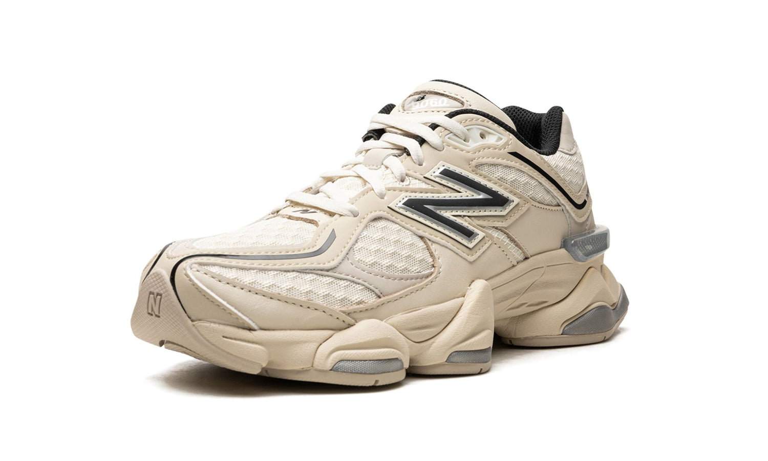 NEW BALANCE 9060 'LOGO LEATHER AND MESH SNEAKER'