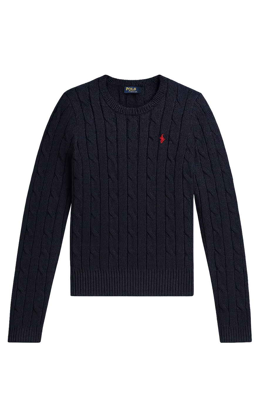 Polo Ralph Lauren Cable-Knit Cotton Crewneck Sweater Hunter Navy