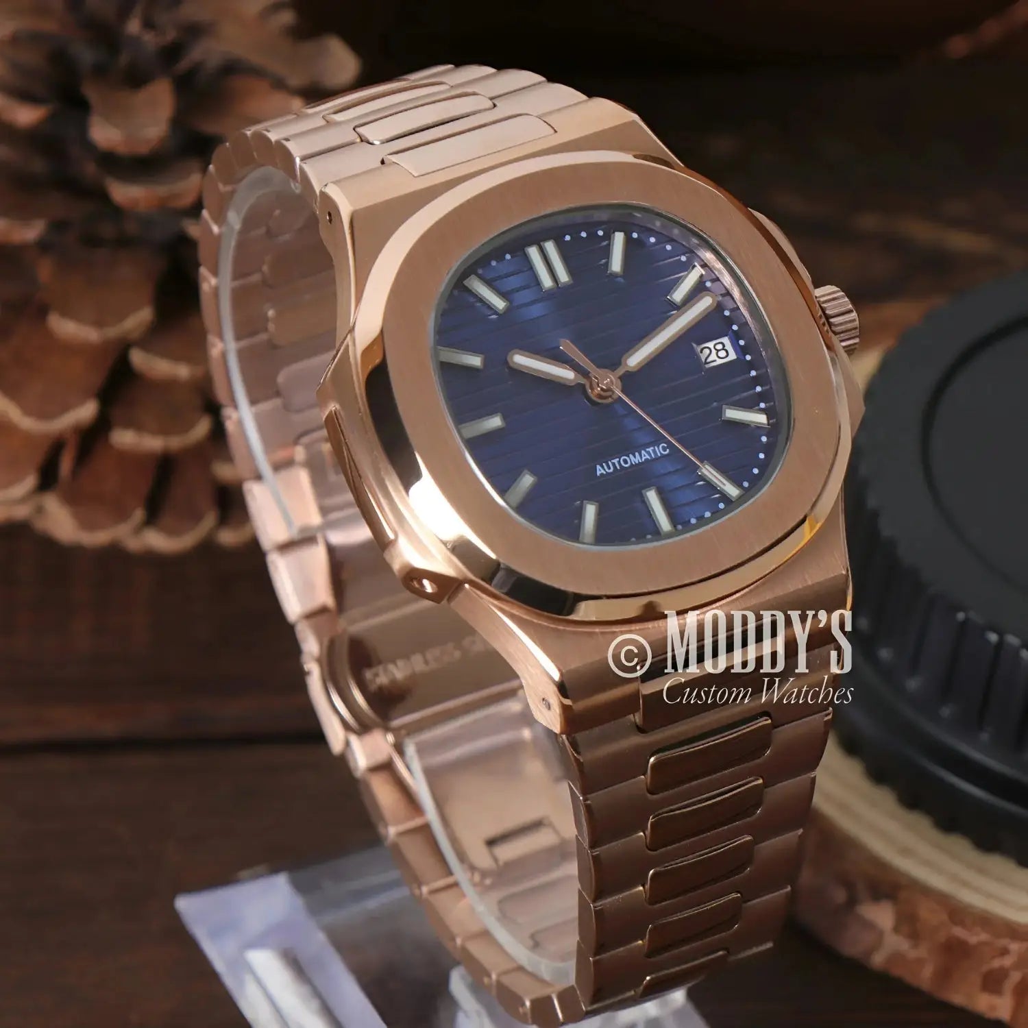 Nautiko Rose Gold Royal Blue