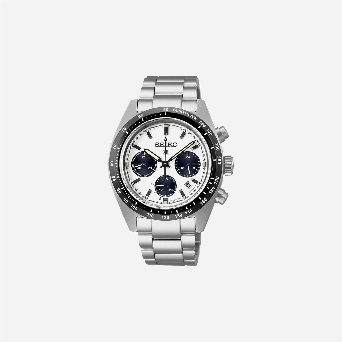 Seiko Prospex Speedtimer Solar 1969 Recreation White Dial Stainless Steel Watch - SSC813P1
