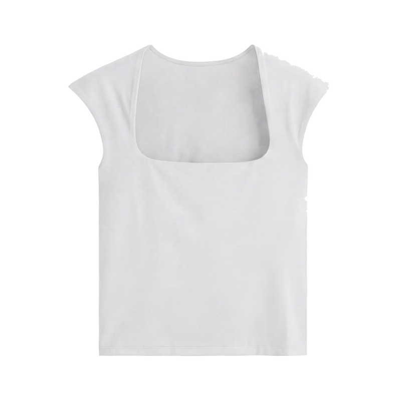 Off Supply Essence White Crop Top