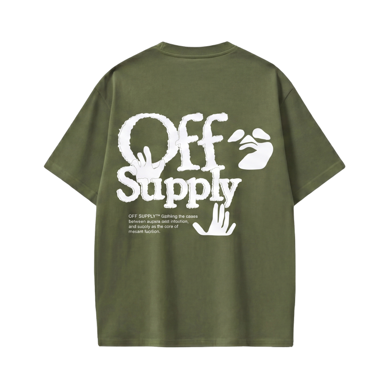 Off supply Modern Fashion olive green t-shirt
