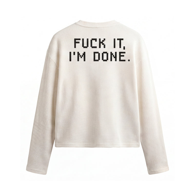 Forfksake Walkout Wafle Long Sleeve Off White