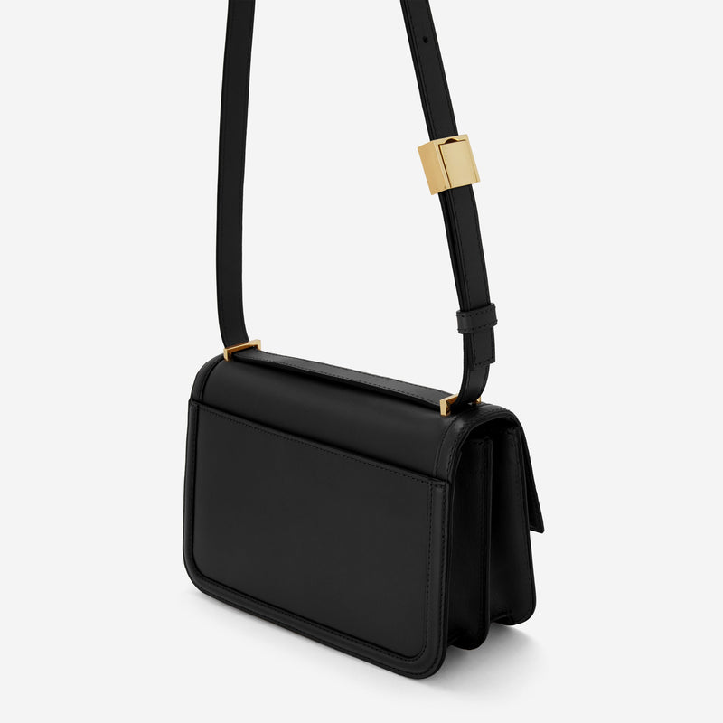 DeMellier The Paris Crossbody black smooth