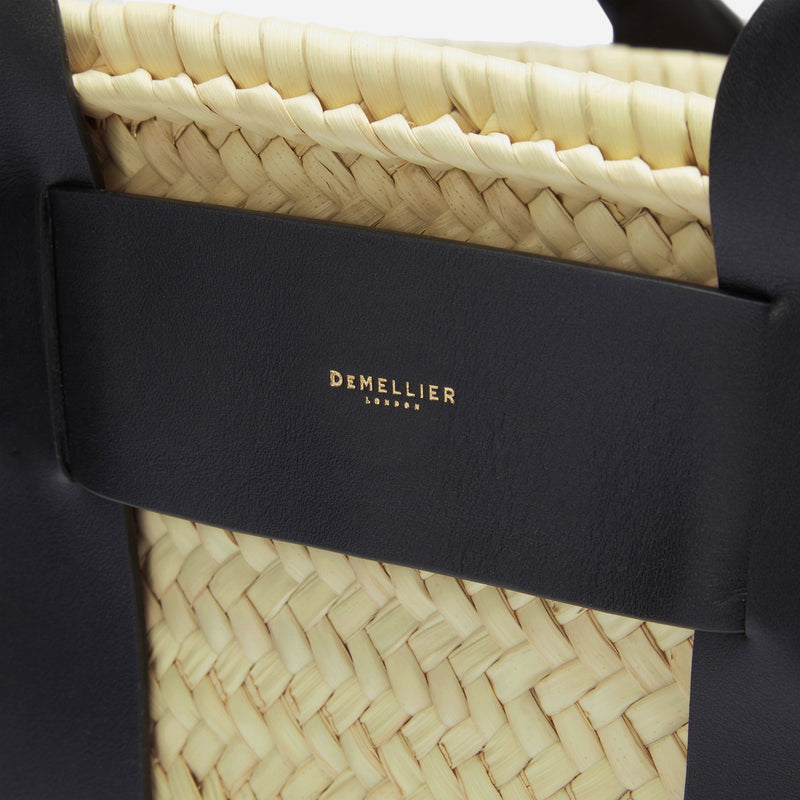 DeMellier The Santorini natural basket black smooth