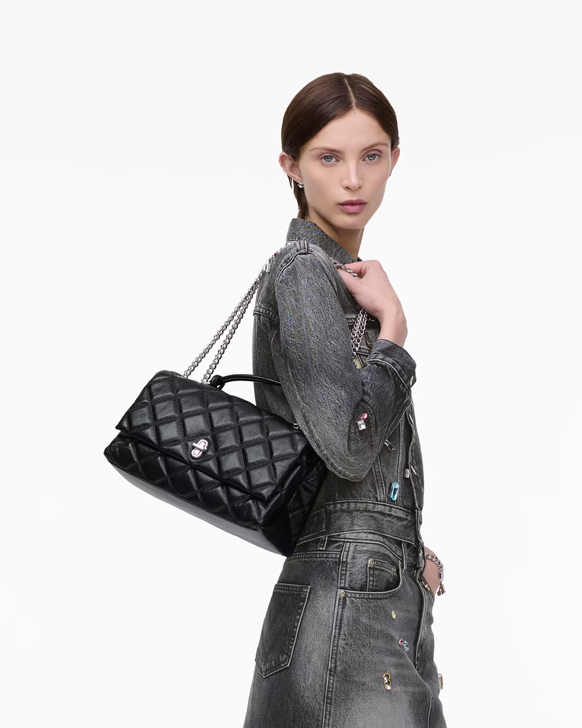Marc Jacobs Marc Jacobs The Quilted Dual Convertible Shoulder Bag Black Black