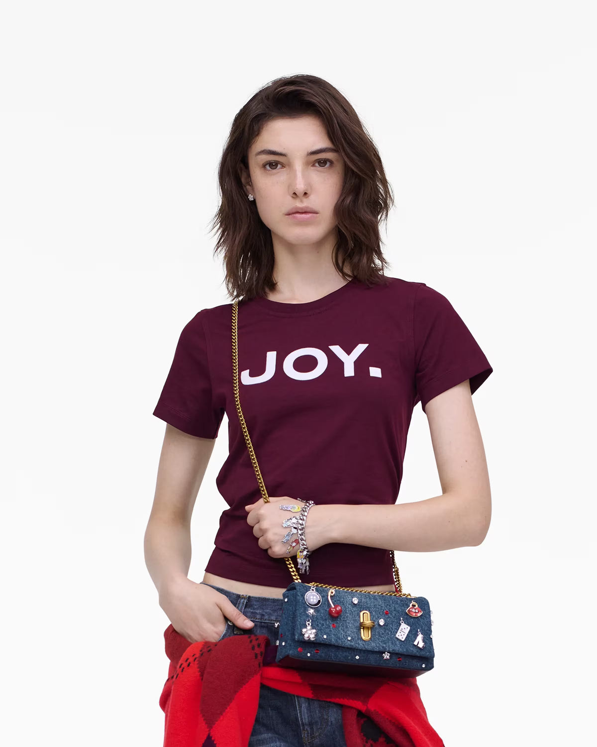 Marc Jacobs Marc Jacobs The Trinket Charm Denim Dual Chain Mini Bag Medium Wash Multi Medium Wash Multi